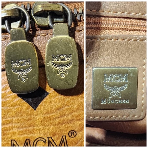 Authentic MCM Visetos Bowling Bag Brown - Picture 6 of 15